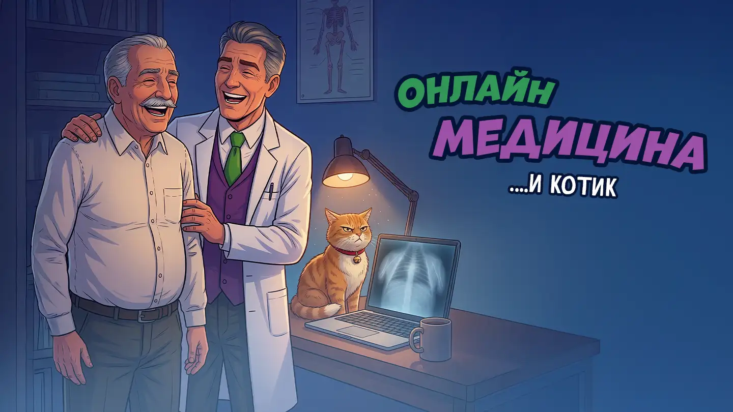 Онлайн-медицина...и котик